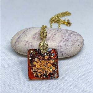 Queen Ann’s lace necklace, mini terrarium necklace